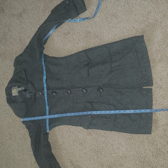 Clssic XXI s vertical stripes pocket & button details slight puff sleeve - Picture 10 of 13